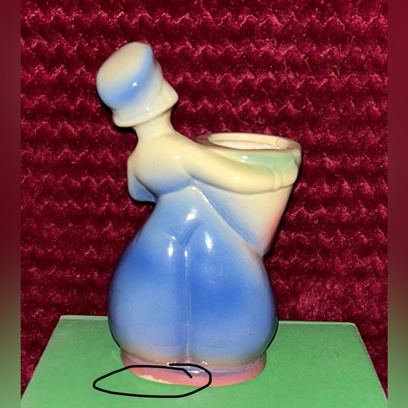 Vintage Dutch Boy in Volendam Worker Pants and Clogs ceramic vase planter 1940’s - Picture 4 of 8